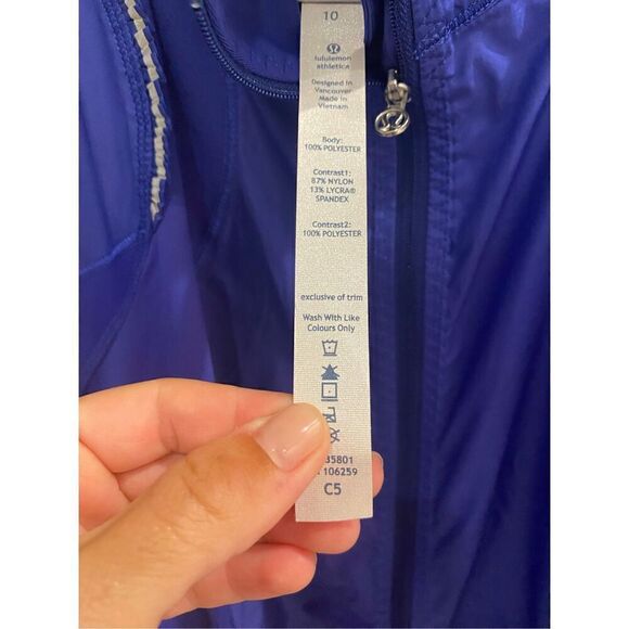 Lululemon Run: Nothin' But Run Jacket Pigment Blue size 10 - Picture 8 of 9